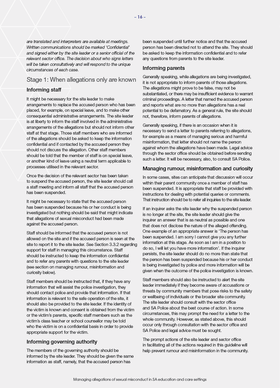 Appendix_E_-_Managing_Allegations_of_Sexual_Misconduct_in_SA_Education_and_Care_Settings_Guideline14