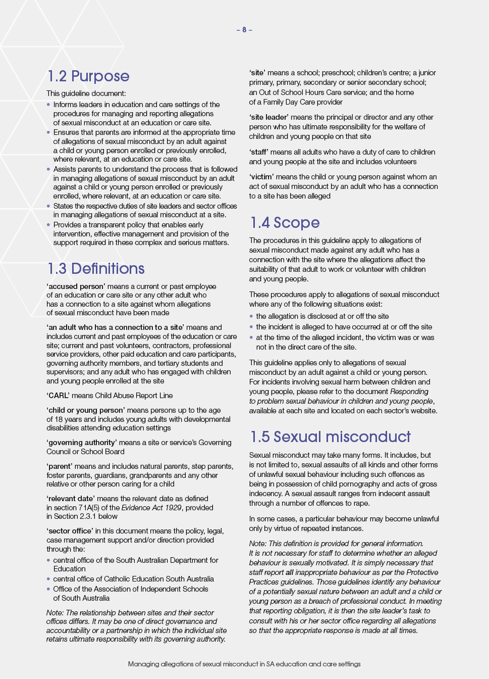 Appendix_E_-_Managing_Allegations_of_Sexual_Misconduct_in_SA_Education_and_Care_Settings_Guideline6